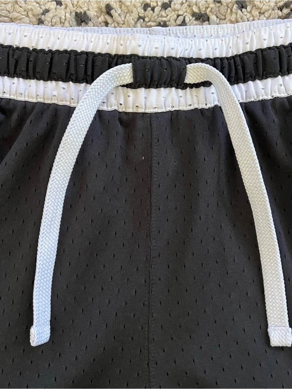 Nike Jordan Sport Dri-Fit Diamond Mesh Shorts Black White Jumpman Men’s Size XS